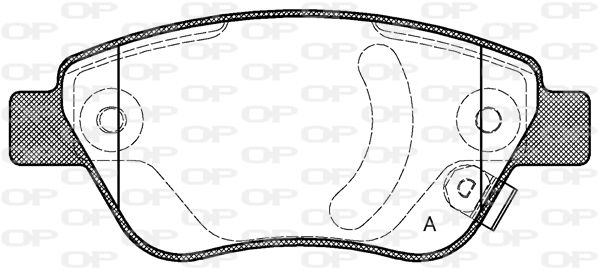 OPEN PARTS Комплект тормозных колодок, дисковый тормоз BPA0858.31